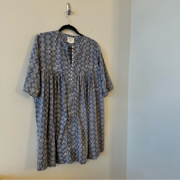 MIRTH-CAFTAN SeaShell Handmade Edition Textile Mini Dress (Size:Small) - Picture 4 of 16